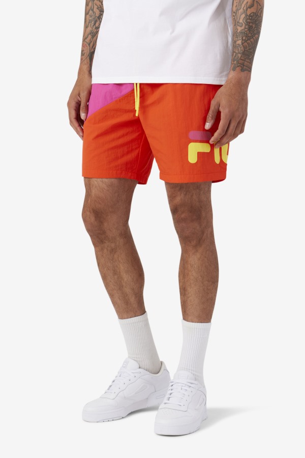 Ama Swim Short Purple/Cherry Tomato/Yellow Fila Outlets