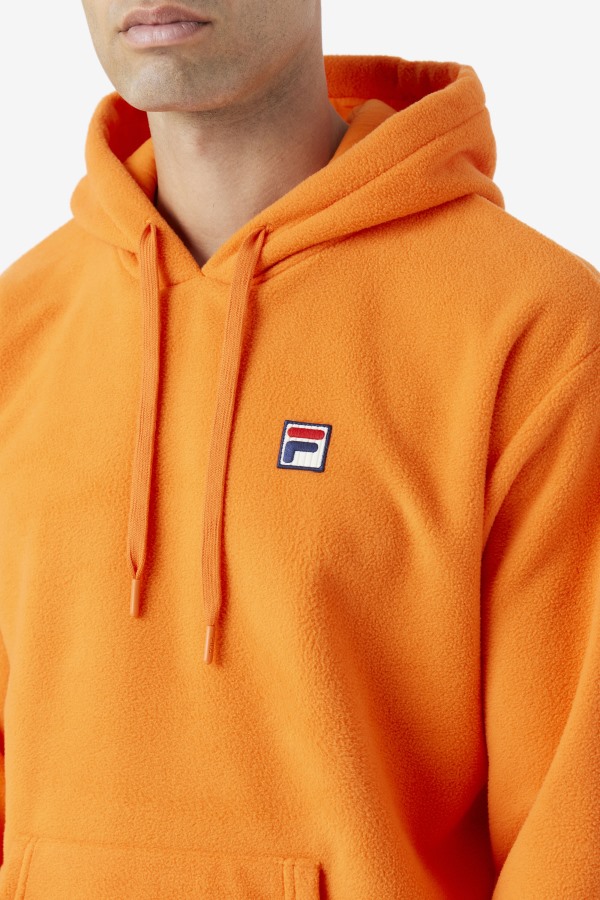 Fila Outlets Orange Finn Fleece Hoodie