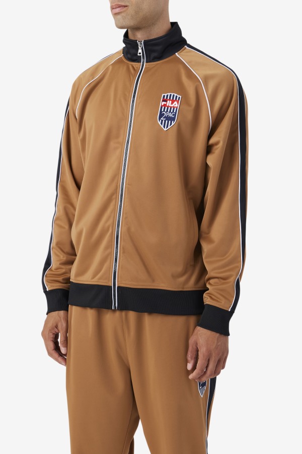 Fila Outlets Tobacco Brown/Black/White 2Pac Track Jacket