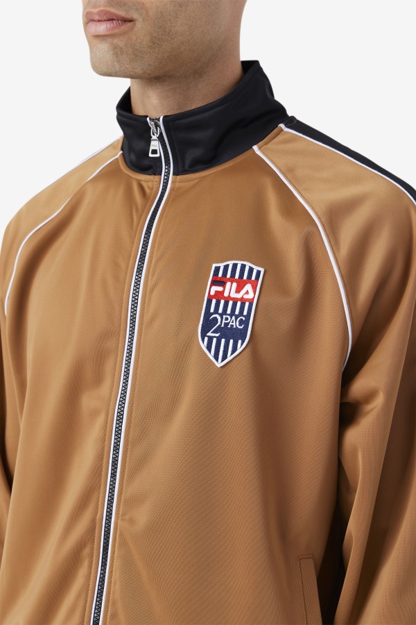 Fila Outlets Tobacco Brown/Black/White 2Pac Track Jacket