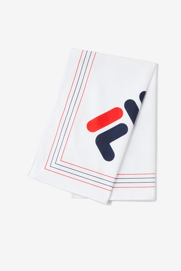 White Multi Fila Outlets Diagonal Logo Bandana