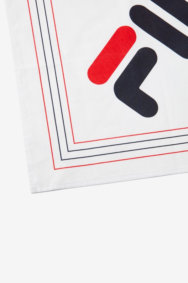 White Multi Fila Outlets Diagonal Logo Bandana