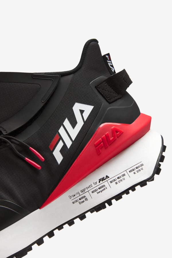 Black/Red/White Women\'s Space Runner Fila Outlets