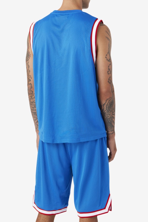 Fila Outlets Blue/White/Red/Gold Ovi Basketball Jersey
