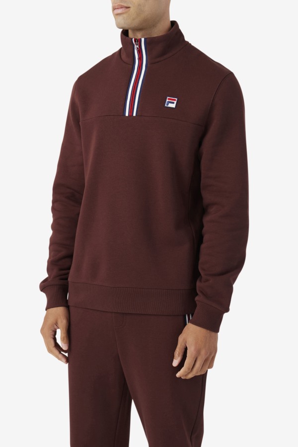 Brown Stone Weston Half Zip Fila Outlets