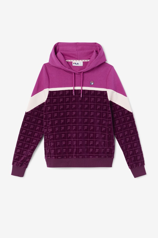 Lorri Velour Hoodie Grape Wine/Rouge/Potpourri Fila Outlets