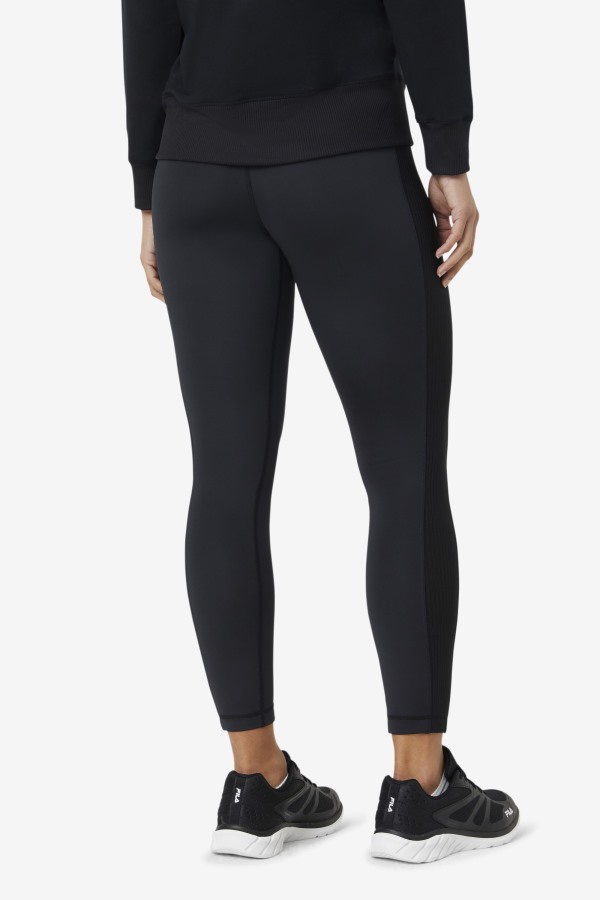 Fila Outlets Black Forza Texture High Waist Legging