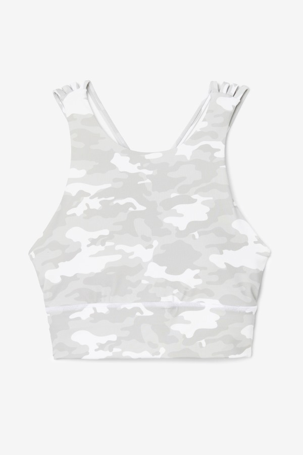 Fila Outlets Uplift High Neck White Sports Bra