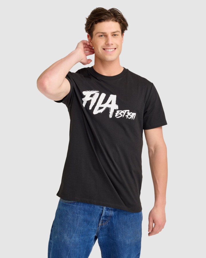Lewis Tee Black Fila Outlets