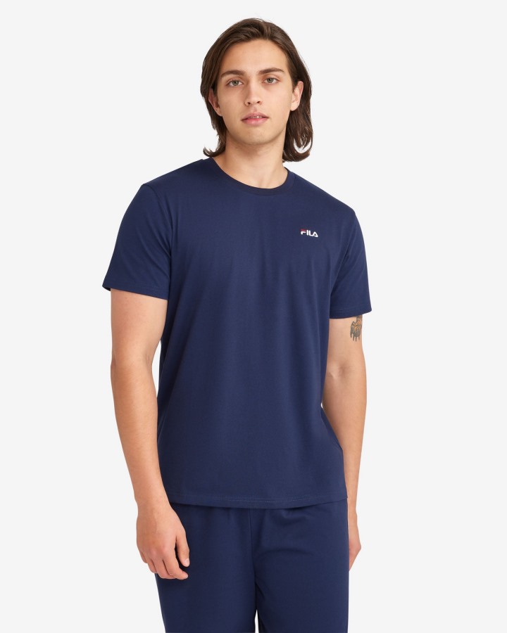 Men's Basic Tee Fila Outlets New Navy