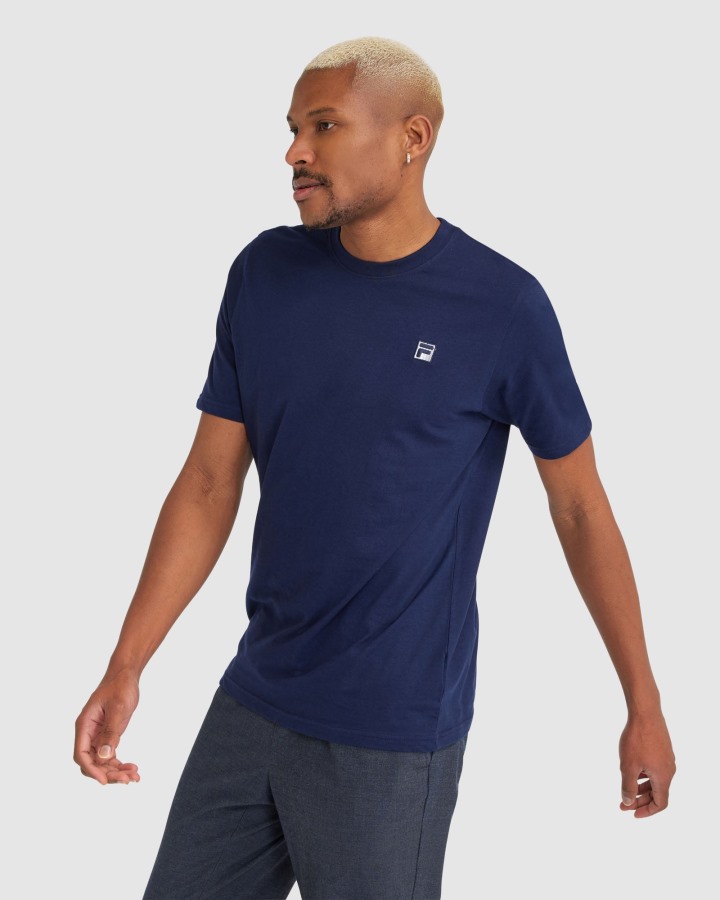 Fila Outlets Men's Lattie Tee Navy