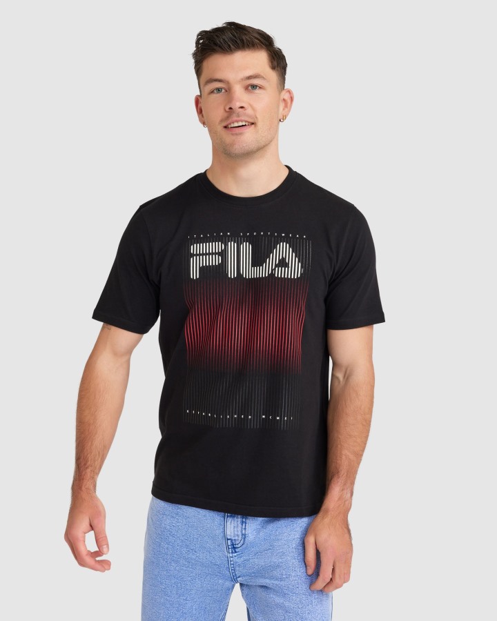 Black Fila Outlets Men's Cedrick Tee