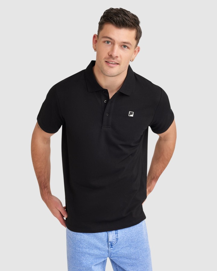Black Fila Outlets Men's Blake Polo