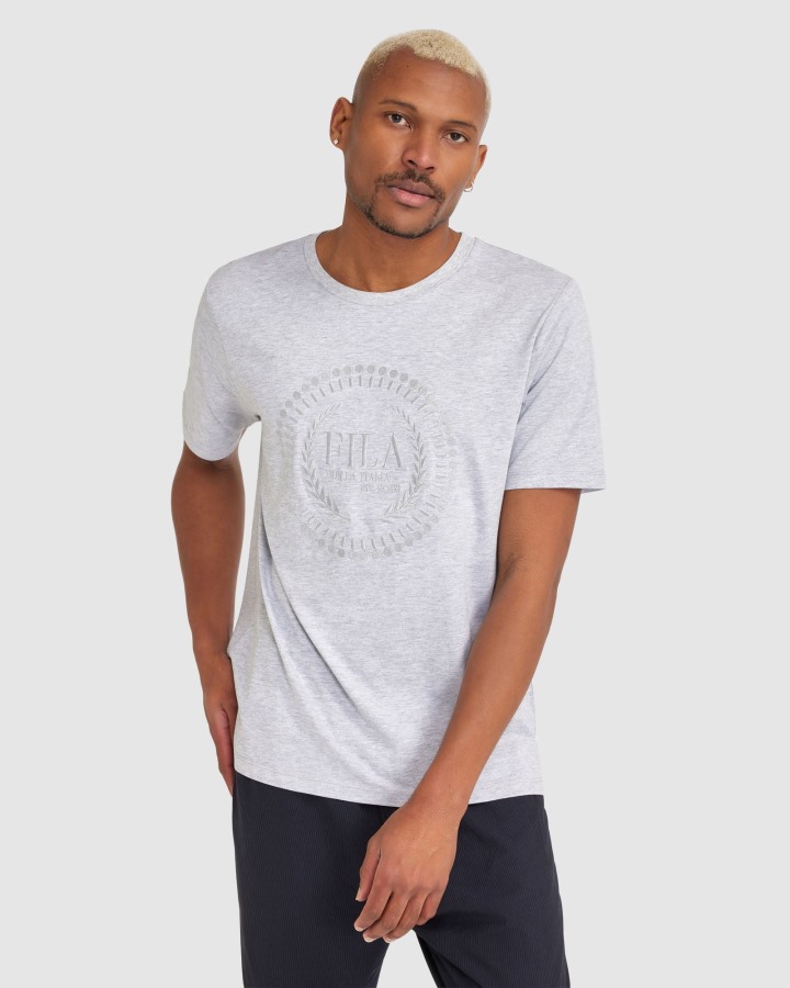 Fila Outlets Grey Marle Men's Ravi Tee