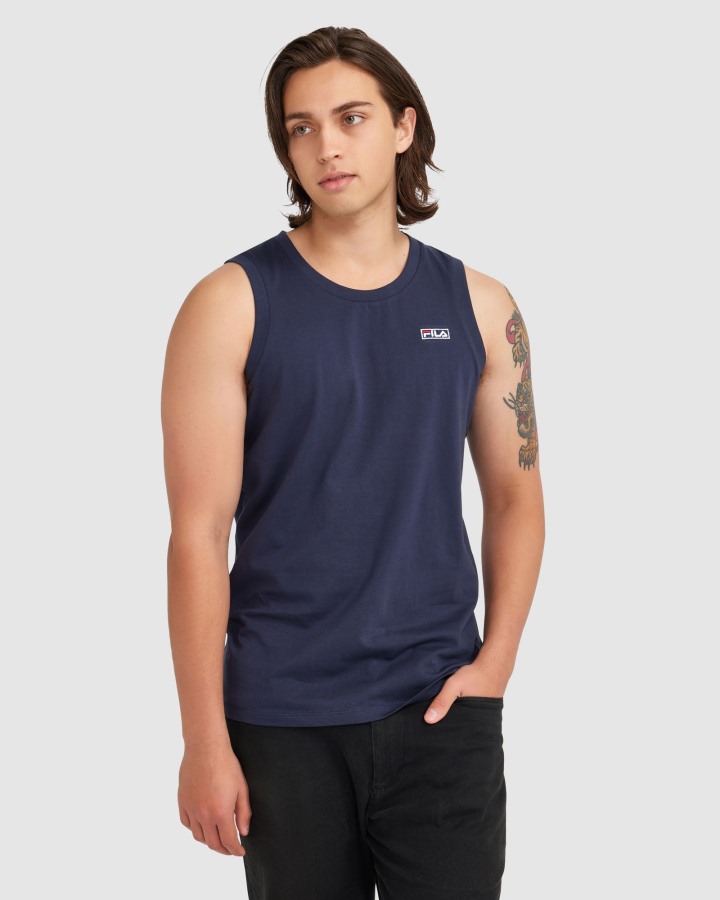 New Navy Men's Cian Tank Fila Outlets