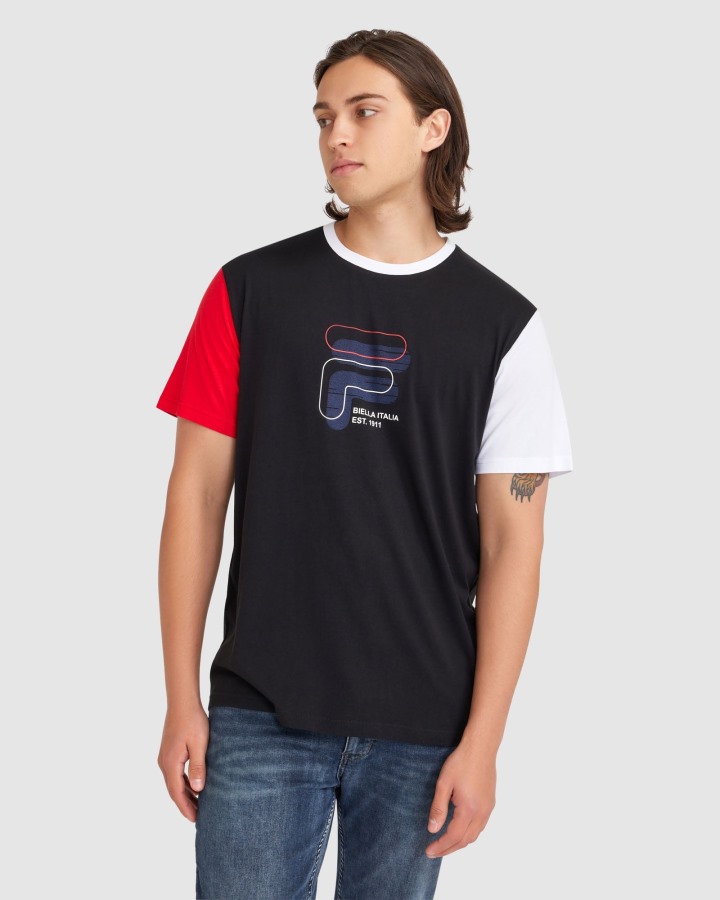Black Men's Lennox Tee Fila Outlets