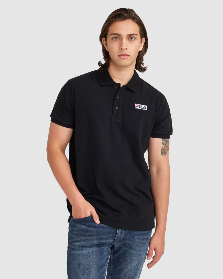 Black Fila Outlets Men's Asher Polo