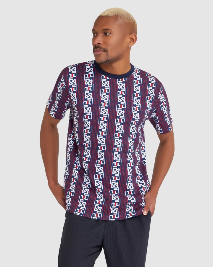 New Navy Men's Harrison Tee Fila Outlets