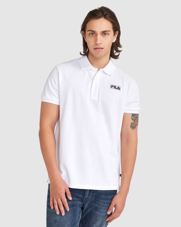 Men's Asher Polo White Fila Outlets