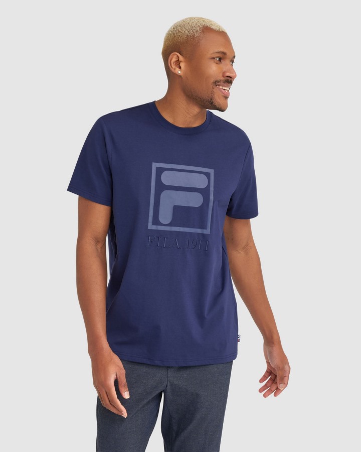 New Navy Men's Sahand Tee Fila Outlets