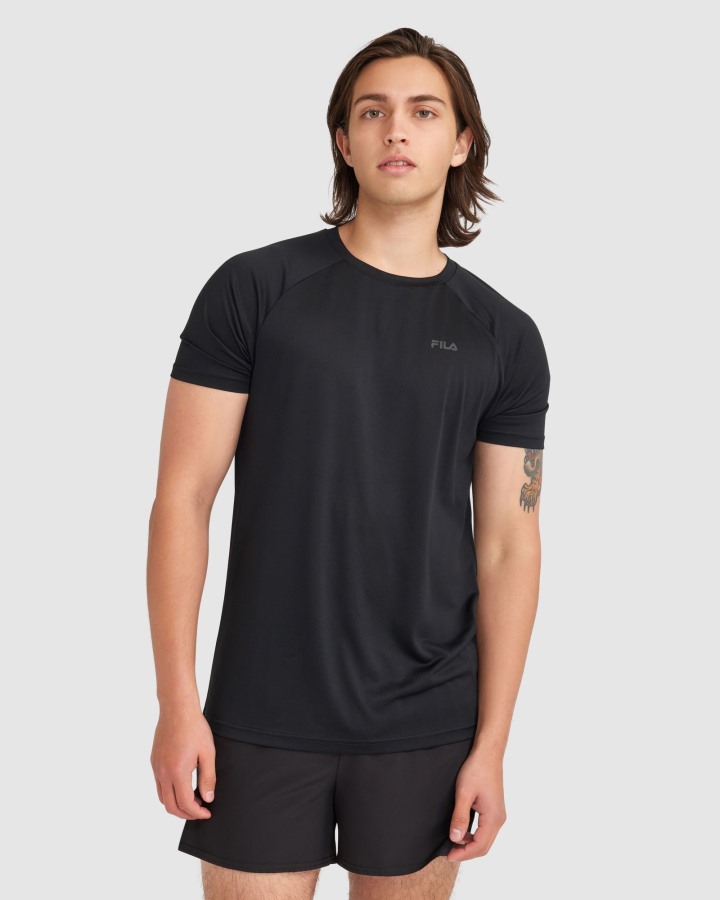 Men's Caleb QDry Tee Fila Outlets Black
