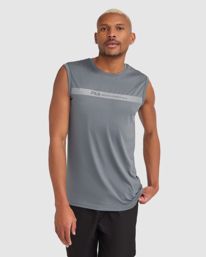 Men's Caleb QDry Tank Poppy Seed Fila Outlets