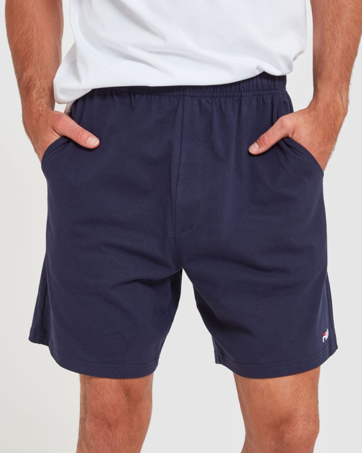 New Navy Fila Outlets Classic Men's Jersey Shorts