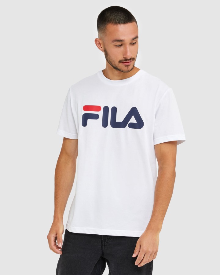 White Classic Unisex Tee Fila Outlets