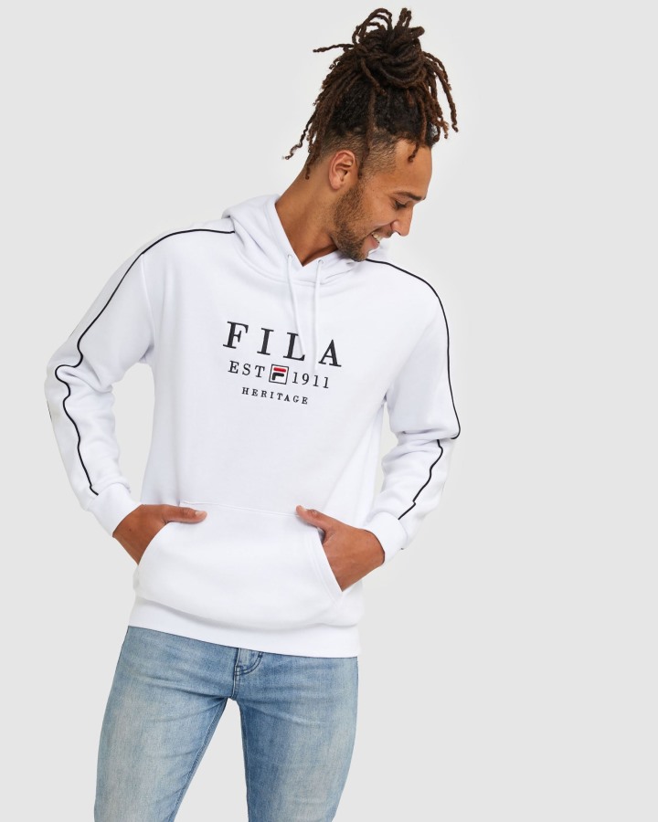 White Unisex Heritage Hood Fila Outlets