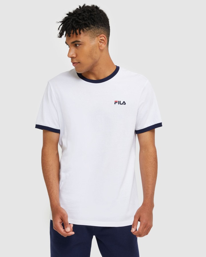 Fila Outlets White Classic Men's Ringer Tee