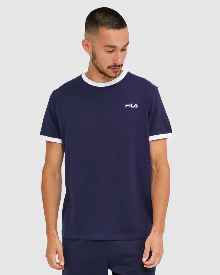 Classic Men's Ringer Tee New Navy Fila Outlets