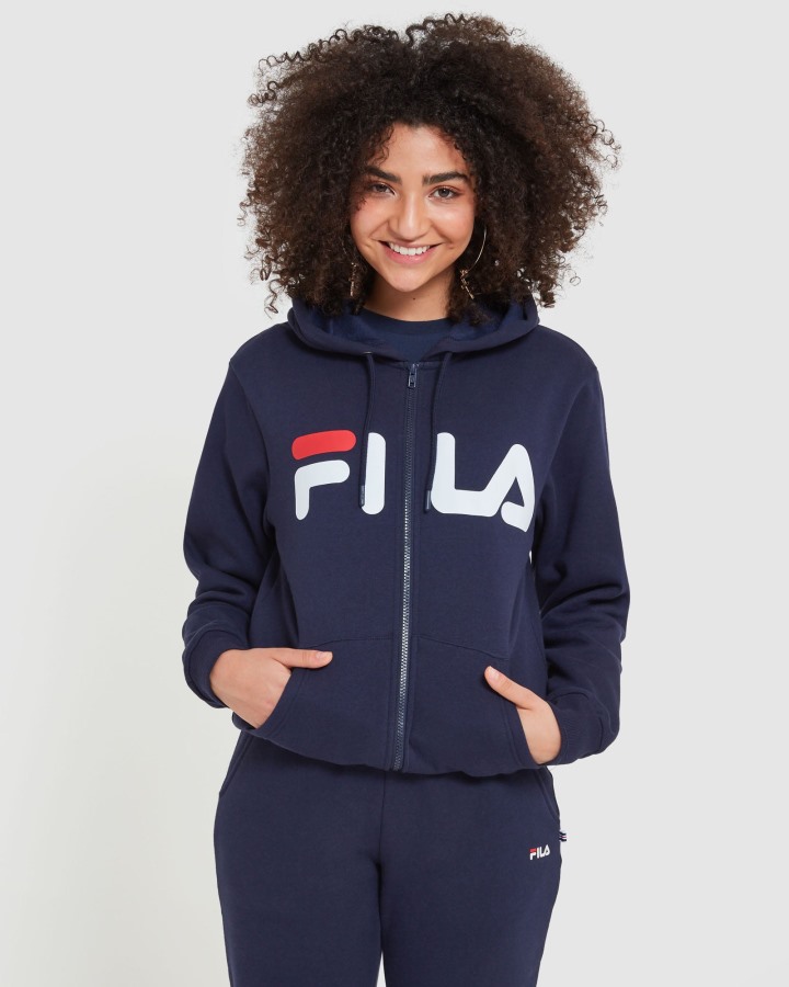 New Navy Classic Unisex Zip Jacket Fila Outlets