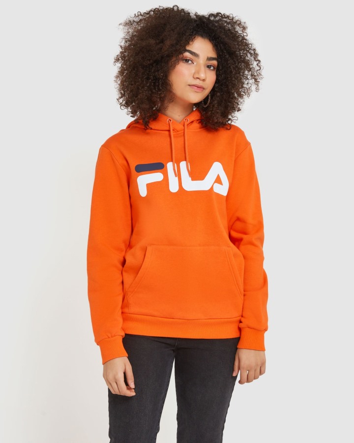 Classic Unisex Hood Fila Outlets Red Orange