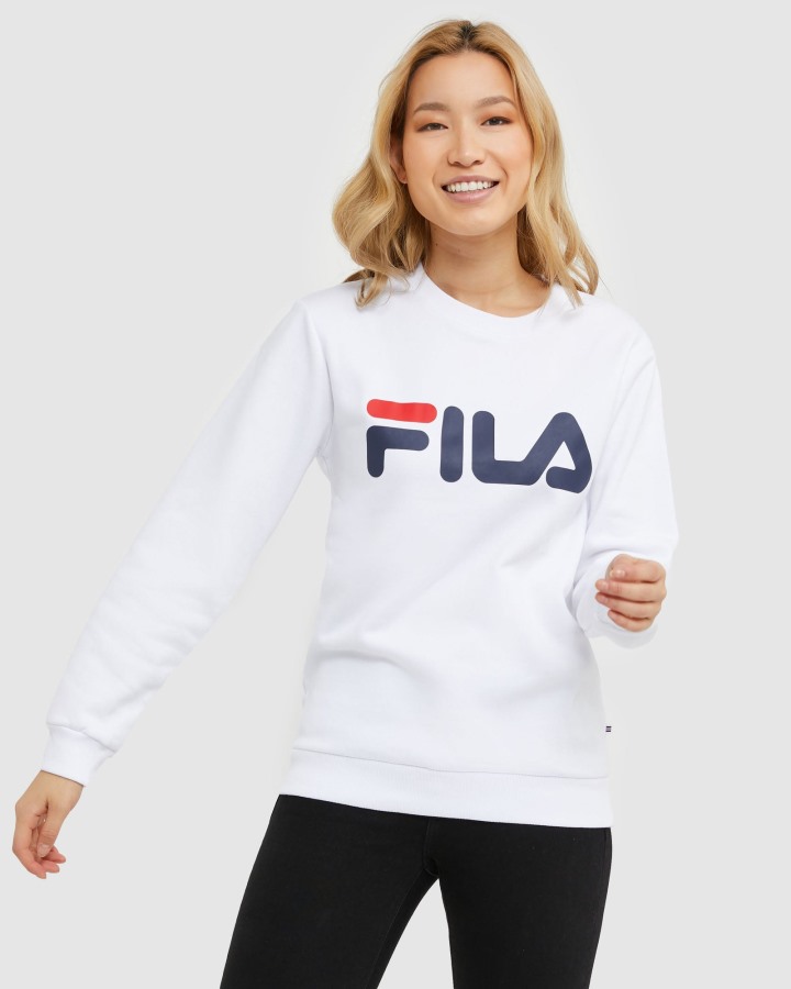 Fila Outlets White Classic Unisex Crew