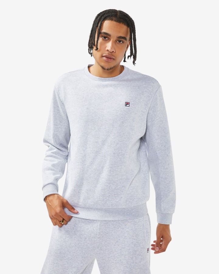 Light Grey Marle Fila Outlets Unisex Badge 2.0 Crew