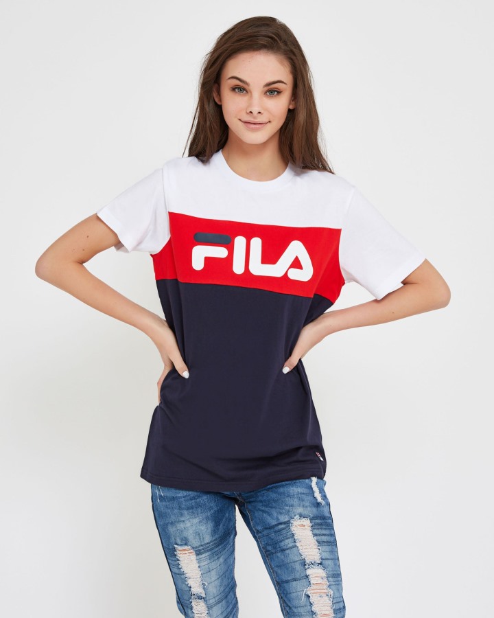 New Navy Fila Outlets Unisex Genoa Tee