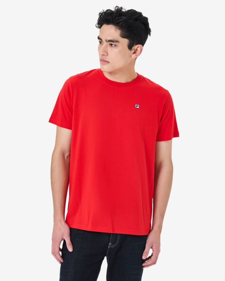 Men's Heritage Badge 2.0 Tee Red Fila Outlets