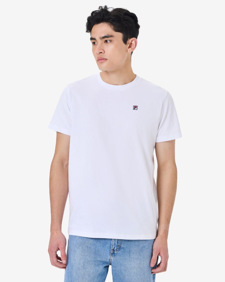 Fila Outlets White Men's Heritage Badge 2.0 Tee