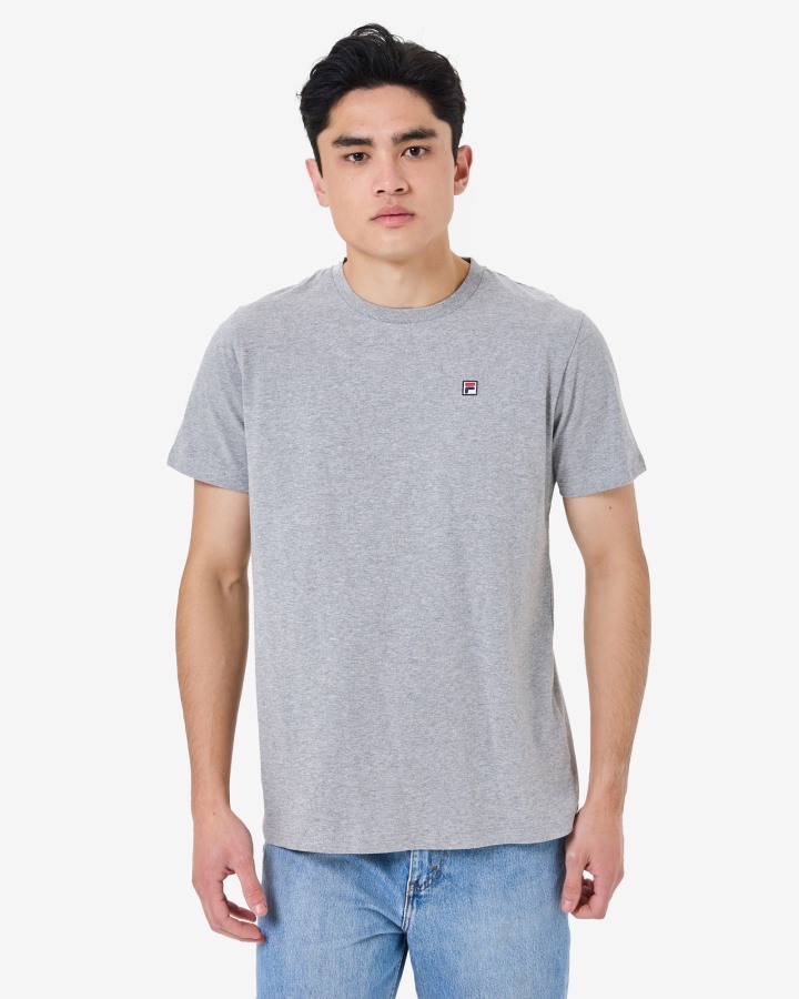 Fila Outlets Men's Heritage Badge 2.0 Tee Grey Marle