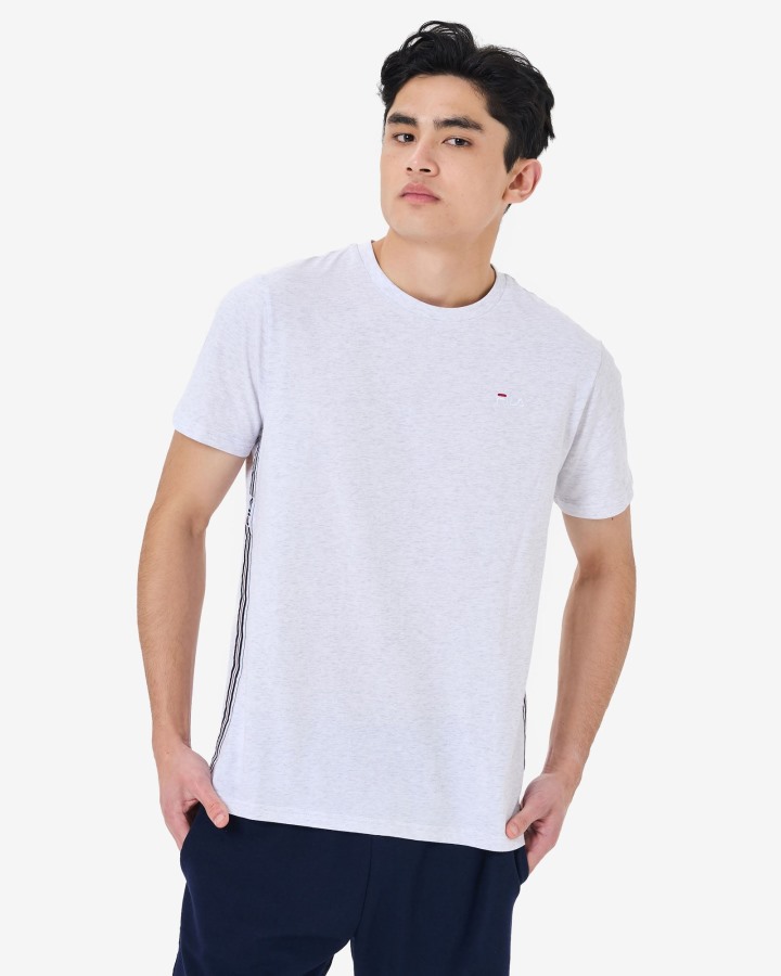 Men's Elias Tee Fila Outlets Light Grey Marle