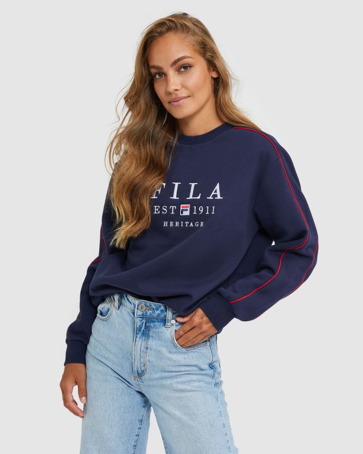 Unisex Heritage Crew New Navy Fila Outlets