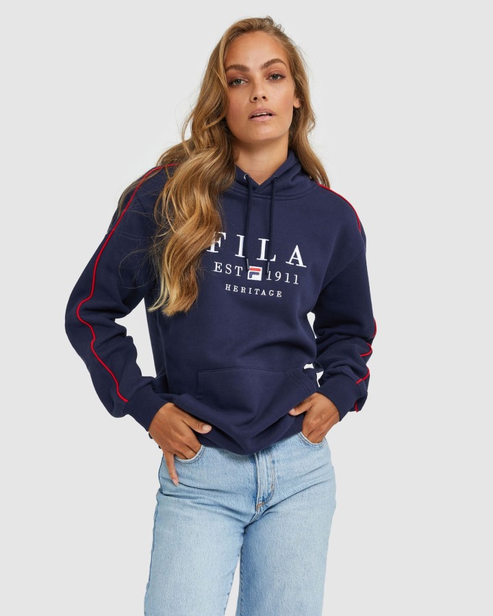 New Navy Unisex Heritage Hood Fila Outlets