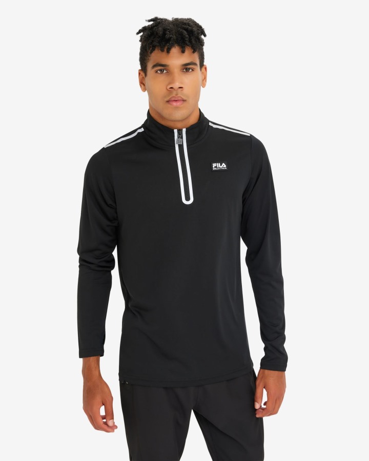 Fila Outlets Men's Luca Qtr Zip Black