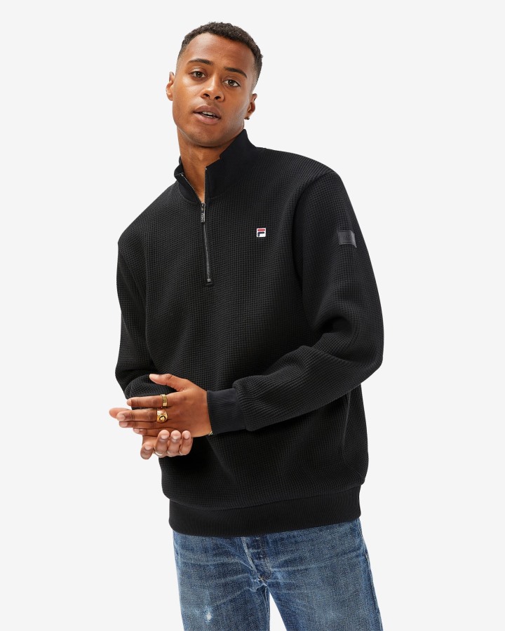 Black Men's Badge 2.0 Qtr Zip Fila Outlets
