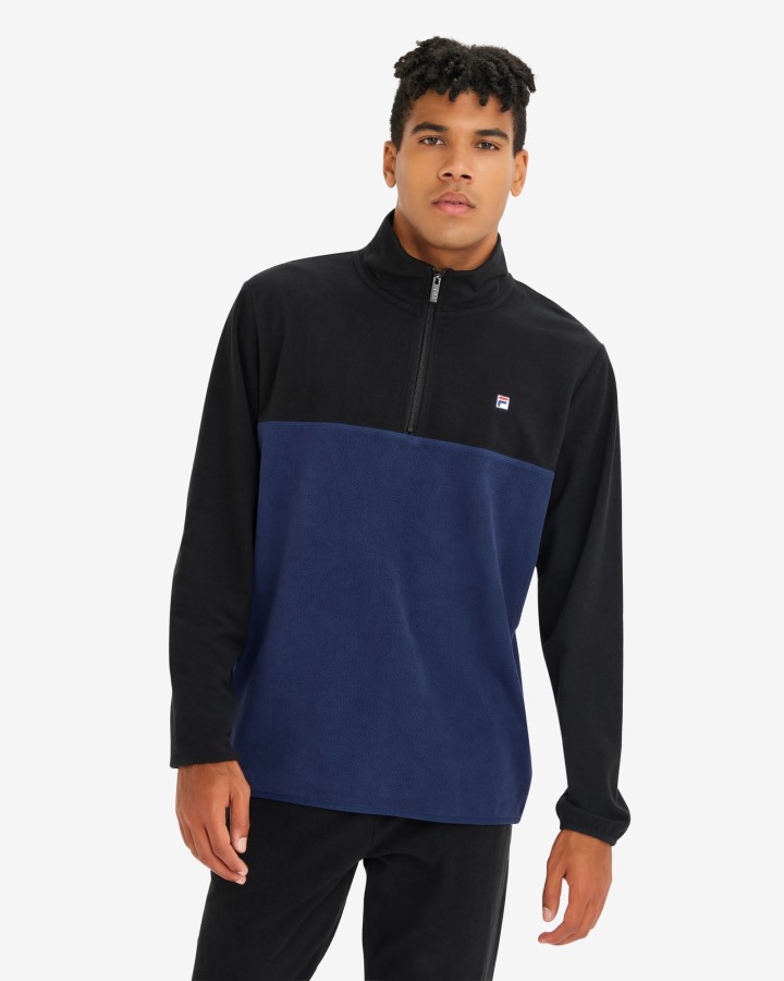 Men's David Qtr Zip New Navy Fila Outlets