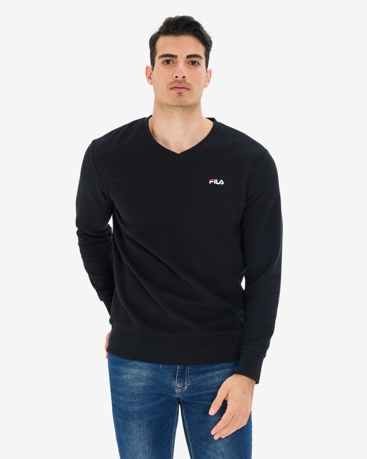 Men's Savian V-Neck Crew Fila Outlets Black