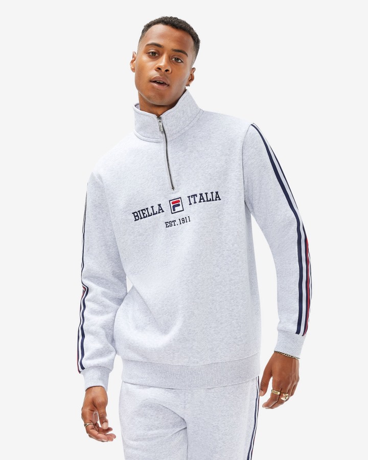 Fila Outlets Men's Aemero Qtr Zip Light Grey Marle