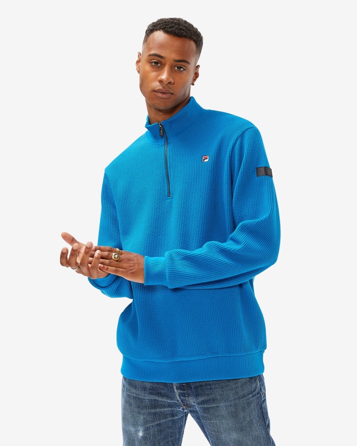 Mykonos Blue Men's Badge 2.0 Qtr Zip Fila Outlets