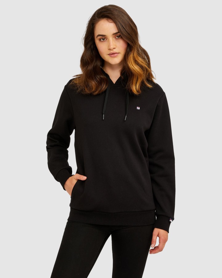 Fila Outlets Black Unisex Badge 2.0 Hood