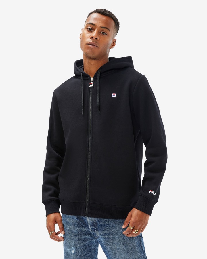 Fila Outlets Black Unisex Badge 2.0 Zip Hood